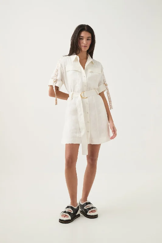 Mini dresses with mesh panels for a sexy and trendy look Principle Logo Mini Dress