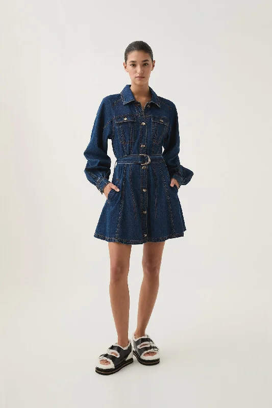 Mini dresses with belted waists for a defined silhouette Colorado Denim Mini Dress