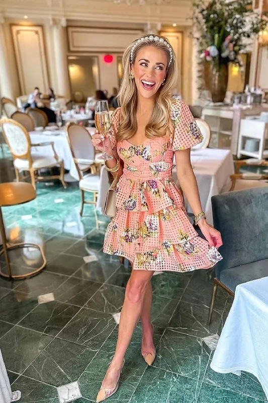 Mini dresses with side slits for a sexy appeal Conner Short Lace Dress - Irish Rose