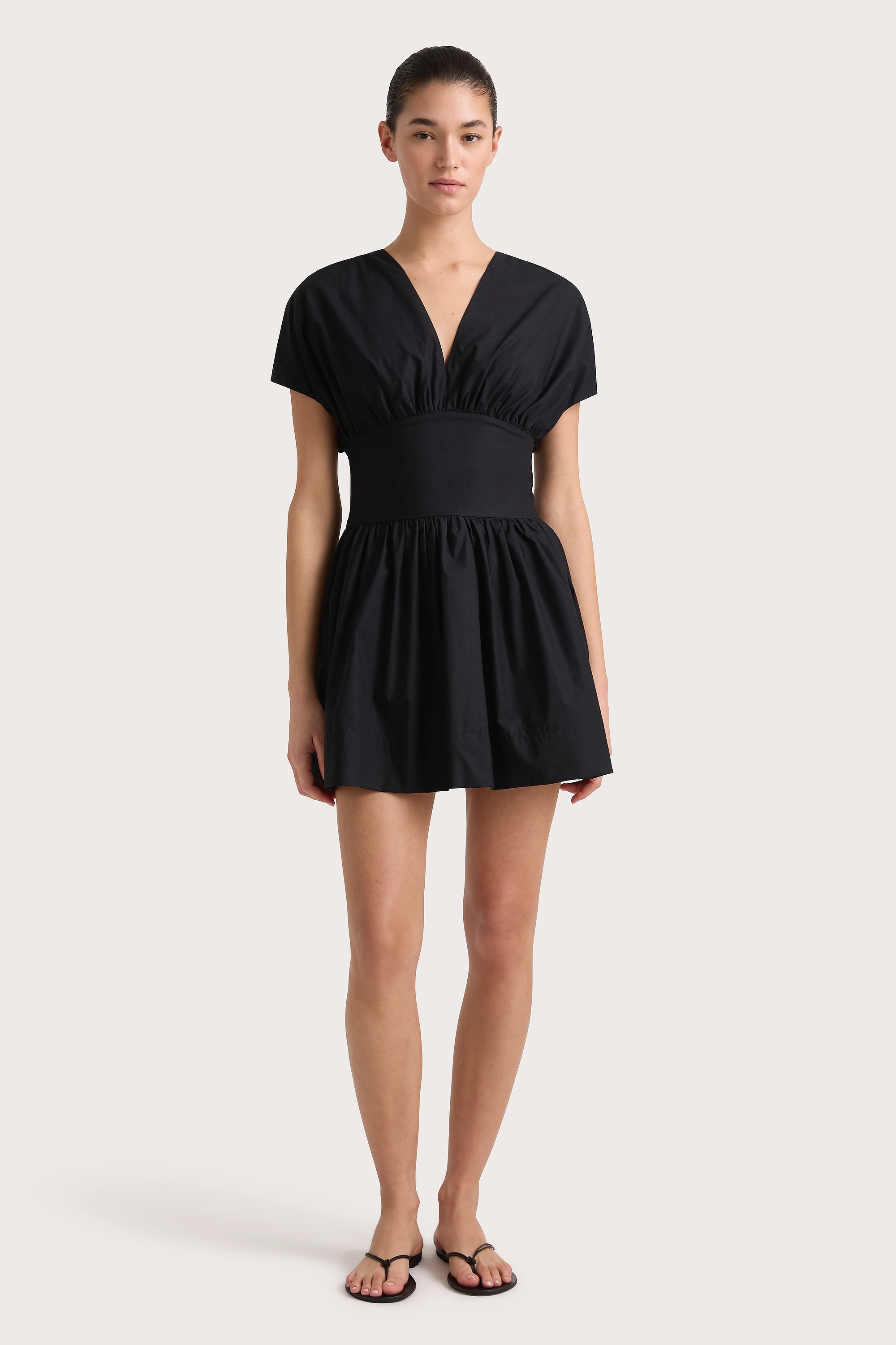 Mini dresses with criss - cross backs for a flirty look Auve Mini Dress Black