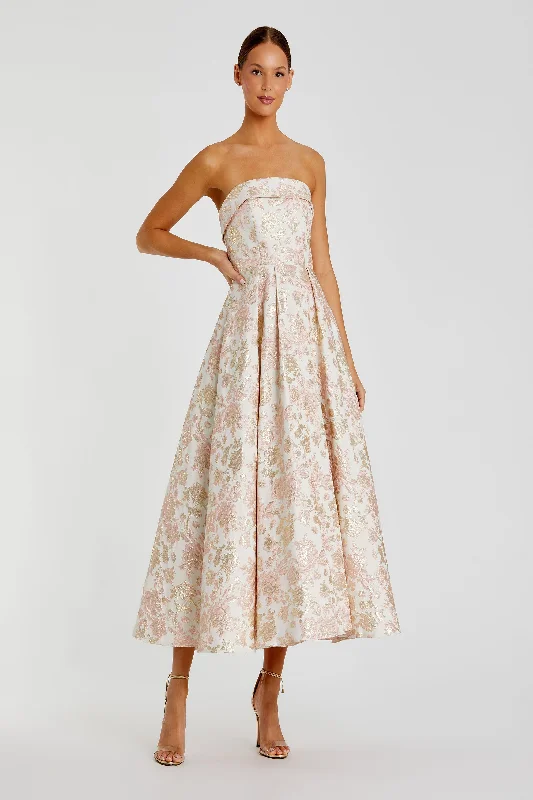 Midi dresses with polka dot prints for a playful summer outfit Mac Duggal 68928