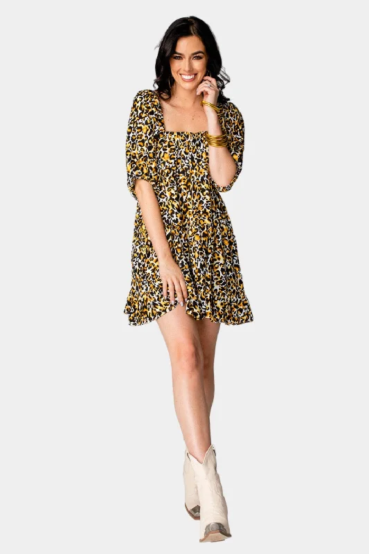 Ruffled mini dresses for a romantic touch Becca Baby Doll Short Dress - Alleycat
