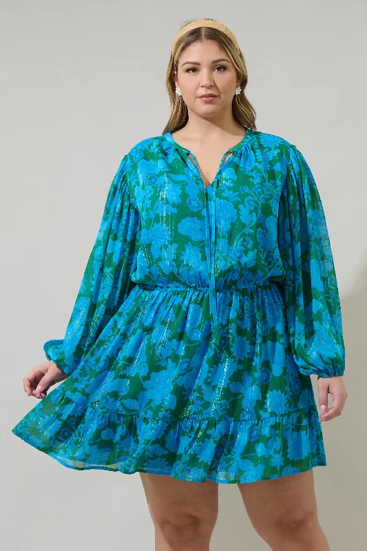Velvet mini dresses for autumn weddings Amren Floral Paxton Balloon Sleeve Mini Dress Curve Velvet mini dresses for autumn weddings Amren Floral Paxton Balloon Sleeve Mini Dress Curve