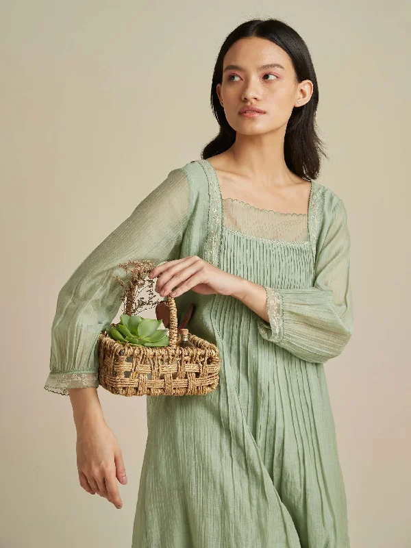 Midi dresses with cold - shoulder cutouts for a trendy style Forest Sap Tunic Dress