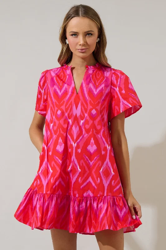 Mini dresses with pocket details for added functionality Blevin Ikat Celeste Mini Dress Mini dresses with pocket details for added functionality Blevin Ikat Celeste Mini Dress
