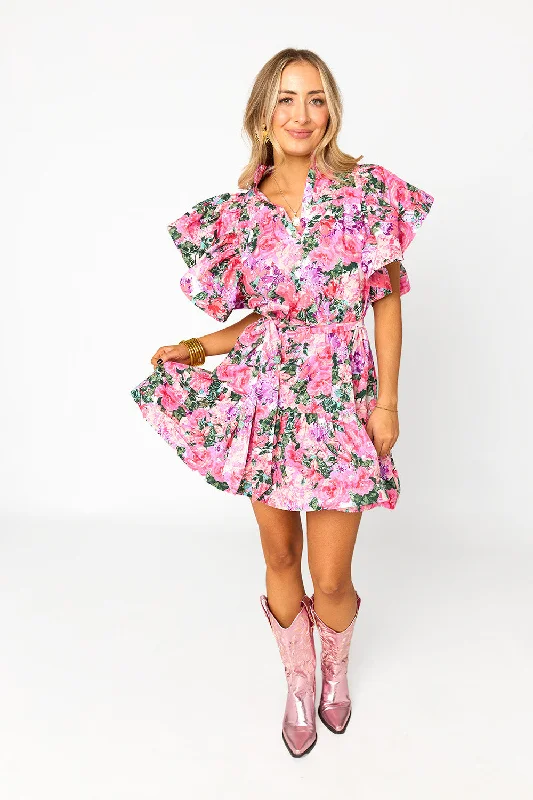 Mini dresses with belted waists for a defined silhouette Abbey Belted Mini Dress - Royalty Mini dresses with belted waists for a defined silhouette Abbey Belted Mini Dress - Royalty