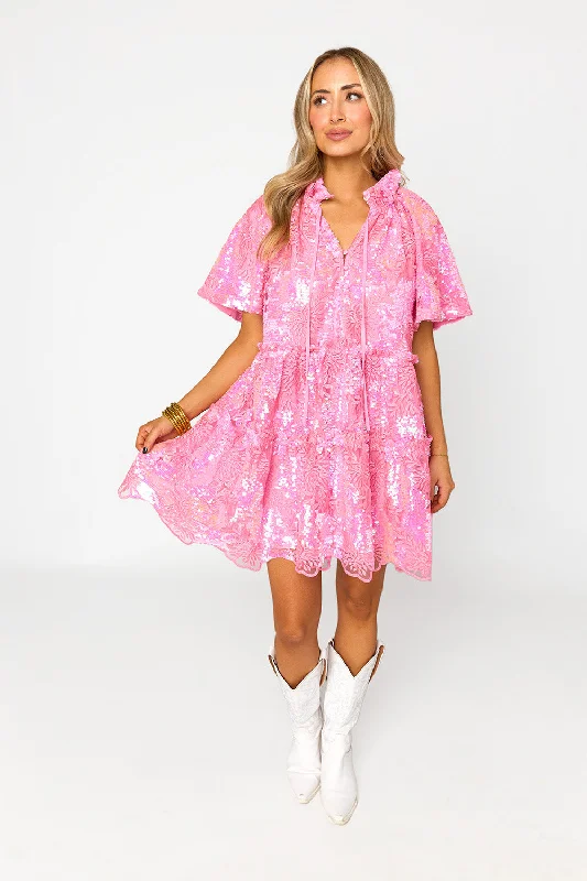 Mini dresses with gathered skirts for a voluminous effect Lakin Swing Mini Dress - Bonita