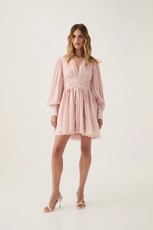 Cotton mini dresses for a comfortable everyday option Catalyst Pleated Mini Dress