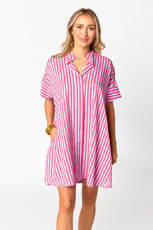 Mini dresses with puff sleeves for a vintage look Stevie Shirt Dress - Lychee