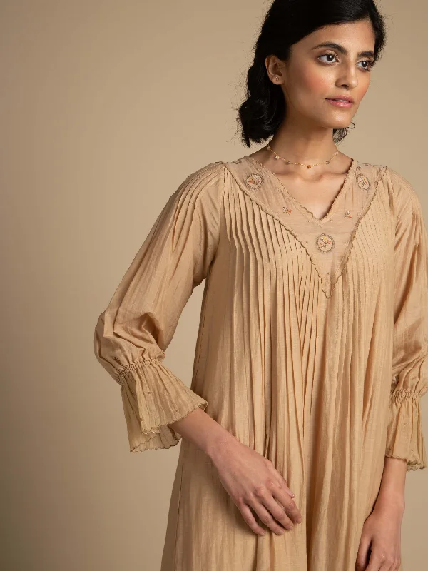 Midi dresses with button - front designs for a classic touch Sepia Midi Dress