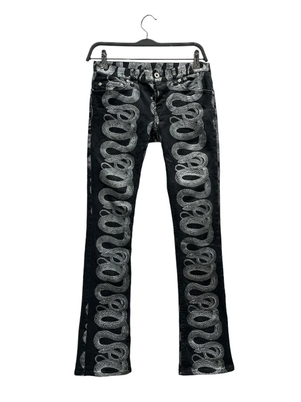 HYSTERIC GLAMOUR/Skinny Pants/XS/All Over Print/Denim/BLK/