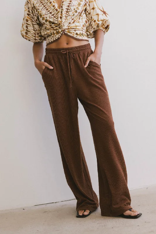 Etta Wide Leg Pants in Terracotta