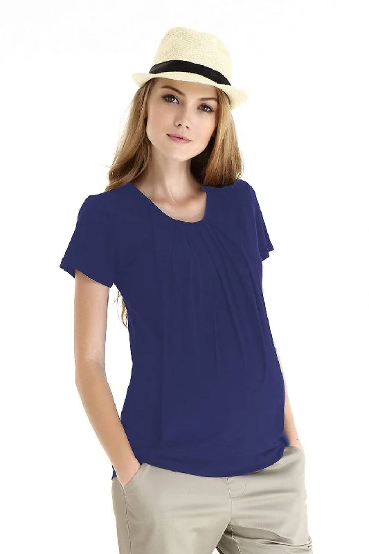 Alma Blouson Nursing Top Navy