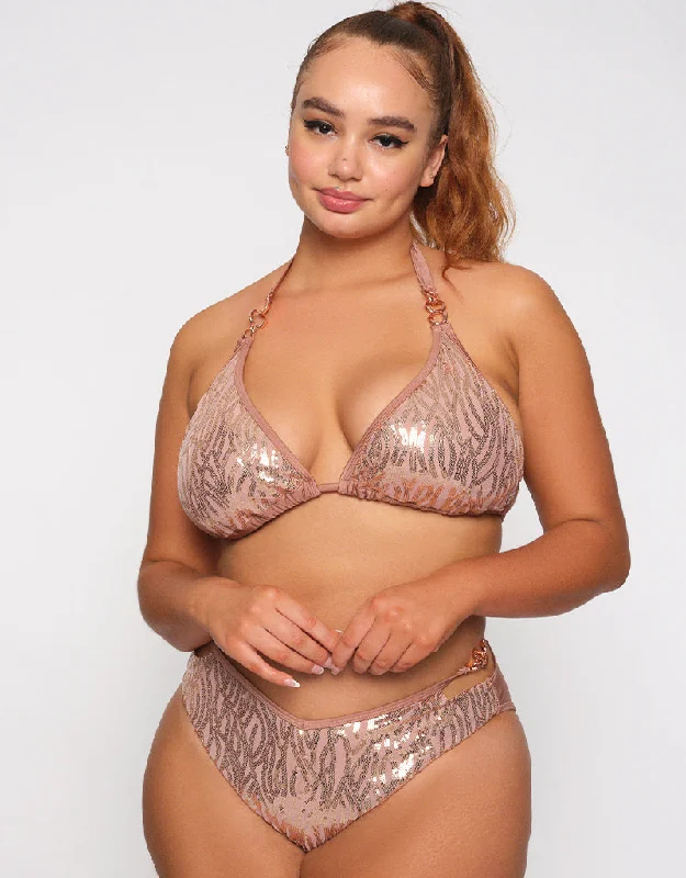push up women bikini briefs for enhanced curvesAnn Summers Suncity Bikini Top Gold