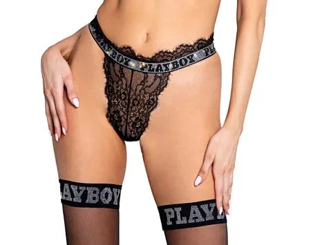 high cut women lingerie for a leg - lengthening effectBunny Starlet Thong In Black - Playboy high cut women lingerie for a leg - lengthening effectBunny Starlet Thong In Black - Playboy