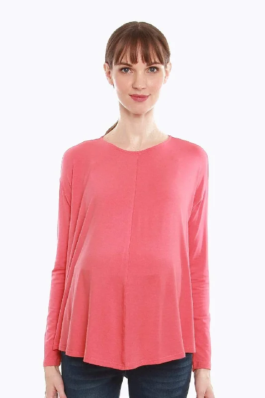 printed pattern women nursing braDara Tee Dark Coral