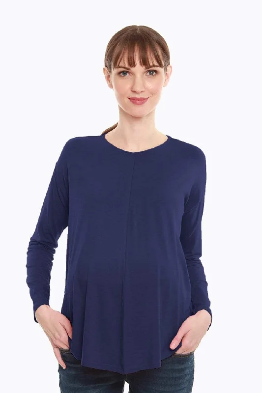 designer women nursing braDara Tee Navy