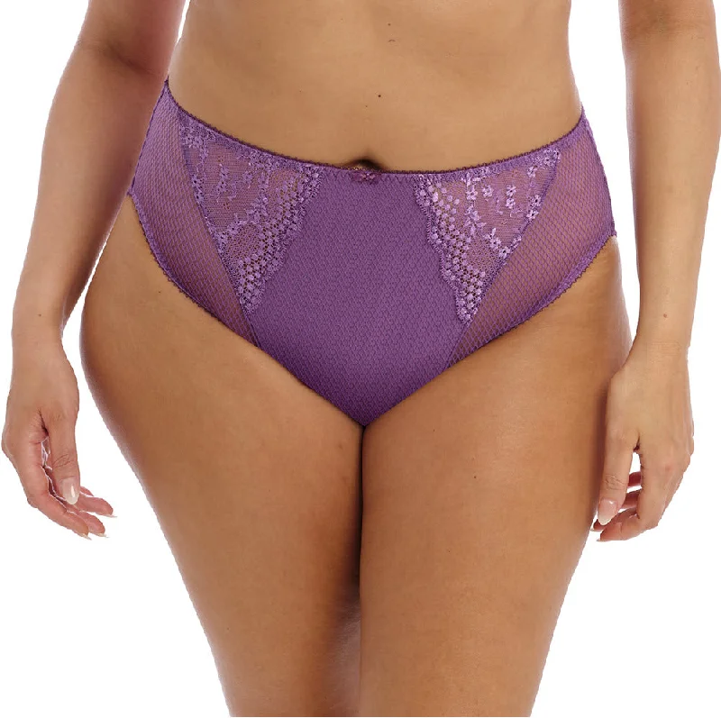 Elomi Charley Purple Pansy High Leg Brief Panty 4386