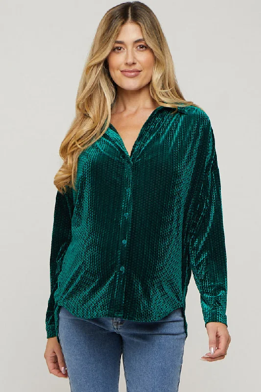 organic cotton hypoallergenic women nursing braForest Green Velvet Button Front Maternity Blouse organic cotton hypoallergenic women nursing braForest Green Velvet Button Front Maternity Blouse