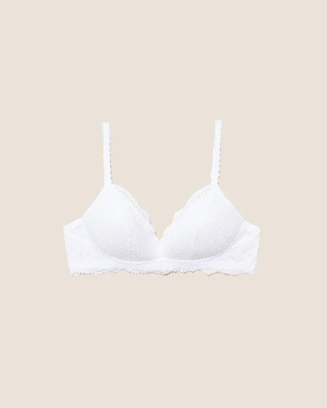 lace trimmed women bra and panty setsBralette Matelassée