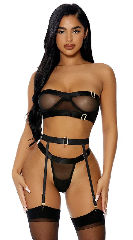 designer women bra and panty sets with unique designsGood As Gold Lingerie Set