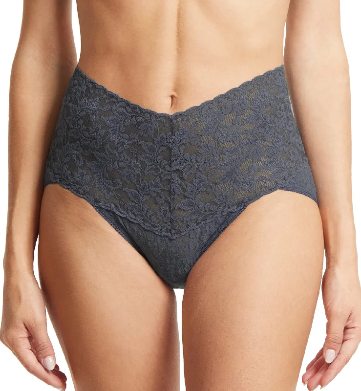 seamless women bikini briefs for a smooth look under clothesHanky Panky Retro Lace V-kini (9K2124) - Granite seamless women bikini briefs for a smooth look under clothesHanky Panky Retro Lace V-kini (9K2124) - Granite