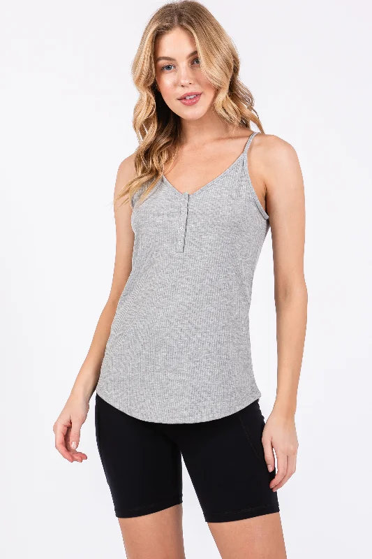 postpartum women nursing braHeather Ribbed Snap Button Cami
