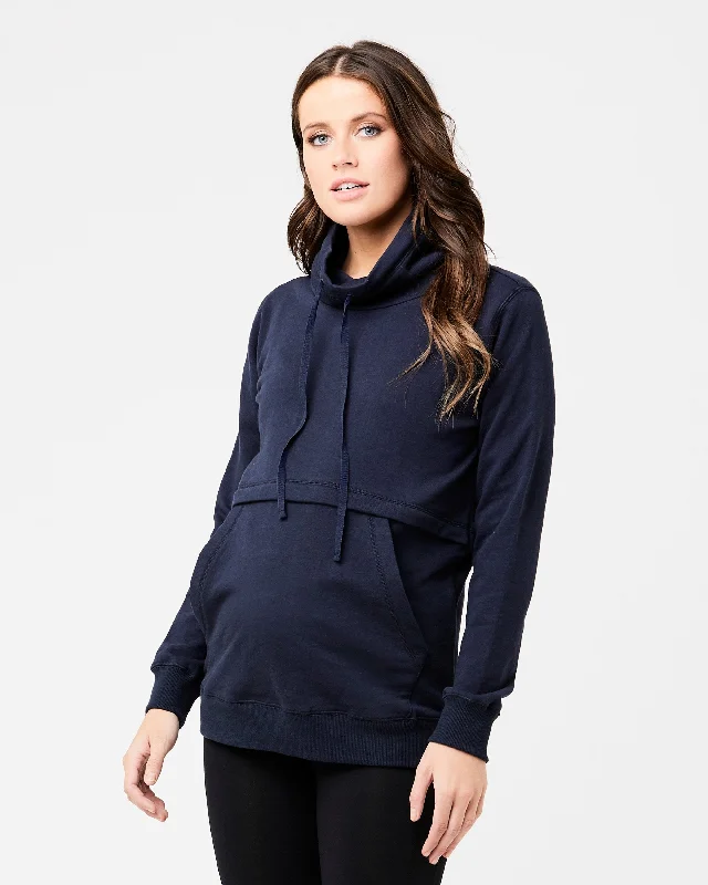 travel friendly women nursing braJoey High Neck Sweatshirt