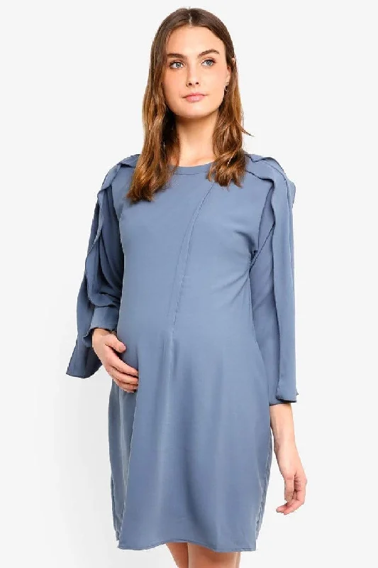 padded cup women nursing braKimono Long Sleeves Ciara Nursing Dress Charcoal