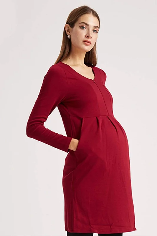 plus size women nursing braKnitted Bente Long Sleeve V-Neck Maternity Dress Nursing Wine plus size women nursing braKnitted Bente Long Sleeve V-Neck Maternity Dress Nursing Wine