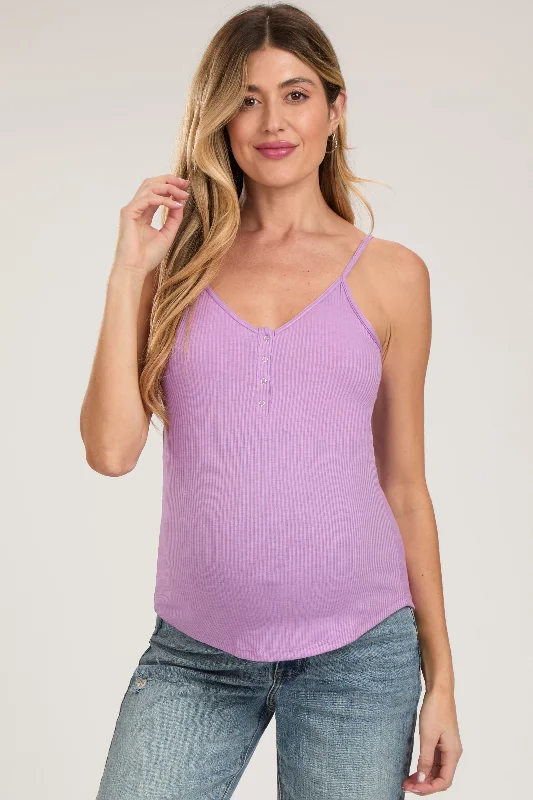 wireless women nursing bra for a natural feelLavender Ribbed Snap Button Maternity Cami wireless women nursing bra for a natural feelLavender Ribbed Snap Button Maternity Cami
