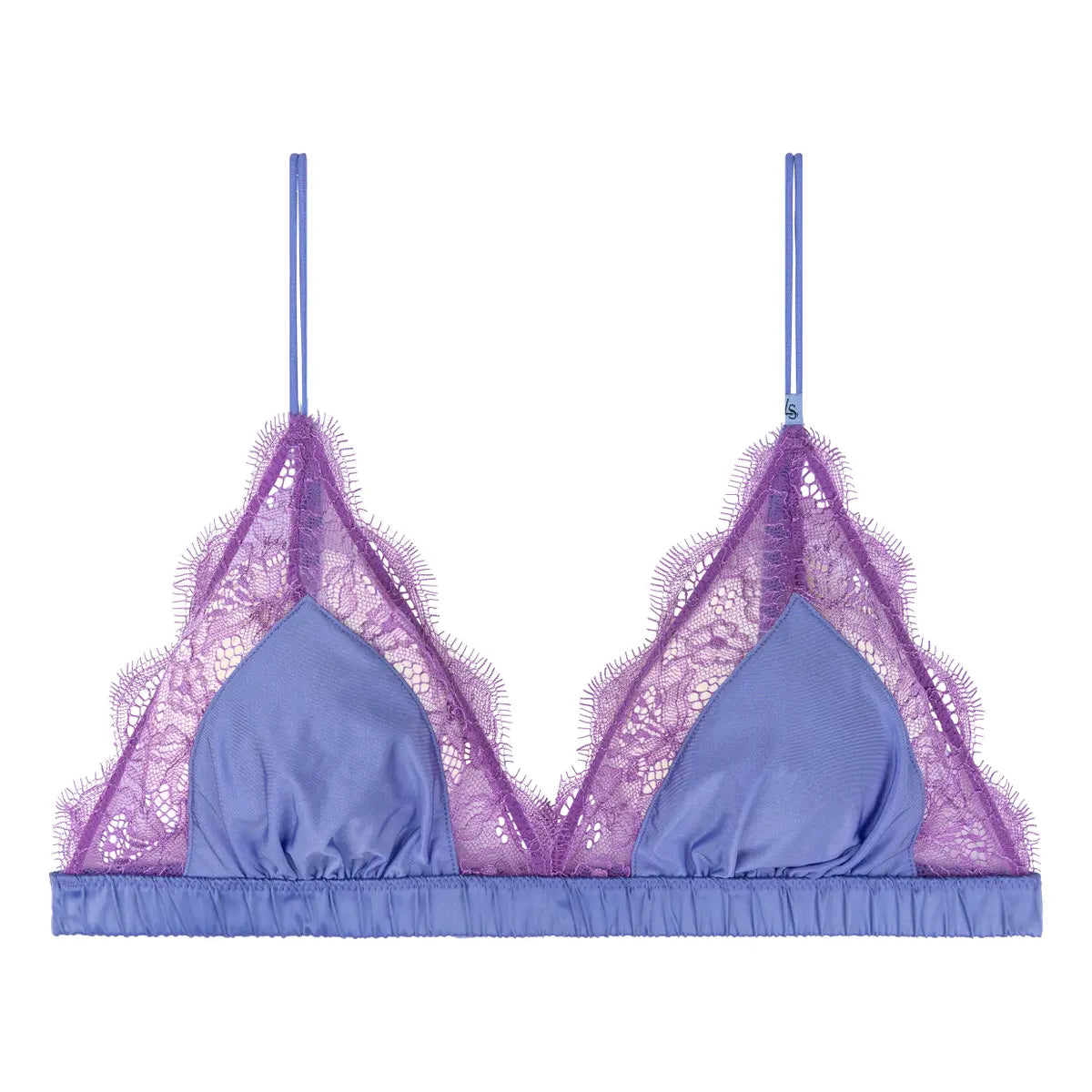 adjustable women lingerie straps for a perfect fitLove Stories - Love Lace Triangle Bralette | Purple adjustable women lingerie straps for a perfect fitLove Stories - Love Lace Triangle Bralette | Purple