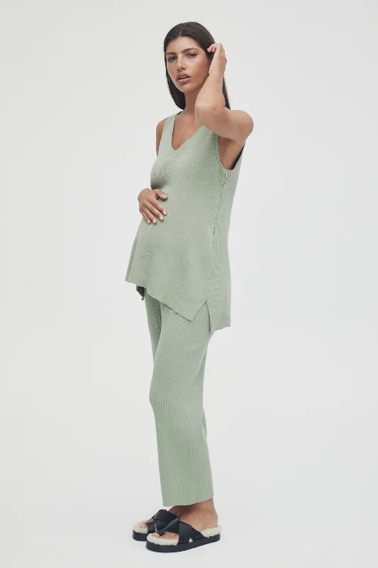 travel friendly women nursing braKnit Pant (Sage) - FINAL SALE