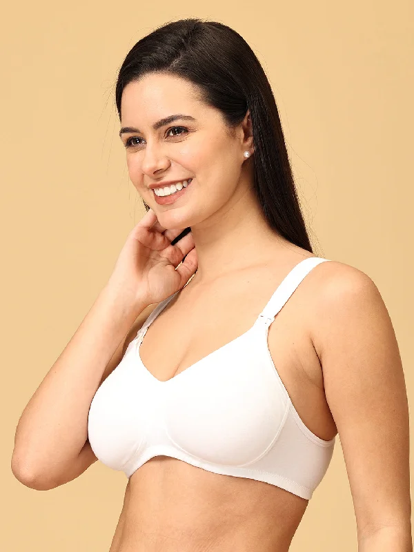 hands free women nursing bra for multitaskingNursing & Feeding Non Padded Bra- White hands free women nursing bra for multitaskingNursing & Feeding Non Padded Bra- White