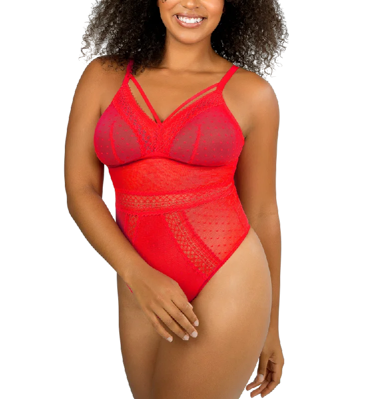 Parfait Mia Racing Red Stretch Wireless Bodysuit P6017