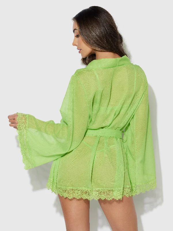 sexy lingerie for women with large busts for supportShavon Robe In Lime Green - House of Desire sexy lingerie for women with large busts for supportShavon Robe In Lime Green - House of Desire