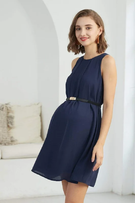 wireless breathable women nursing braCarmene Sleeveless Nursing Dress Navy