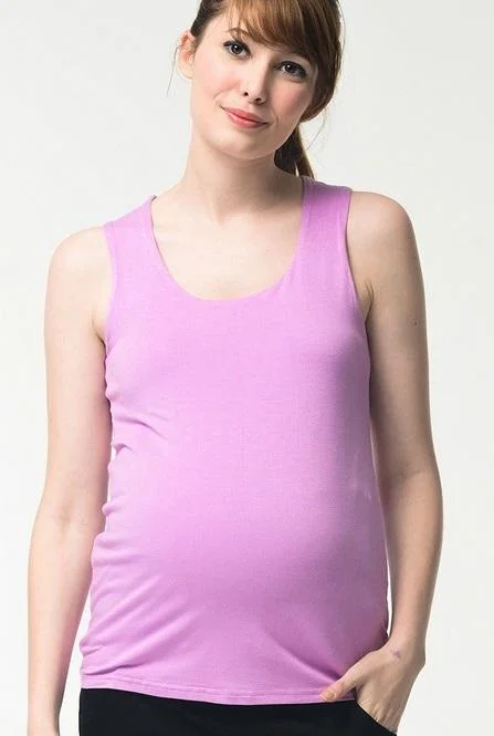 plain and simple women nursing braPatty Bamboo Cotton Tank Maternity Top Violet