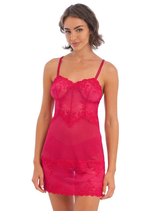 petite women lingerie for a flattering fitWacoal Embrace Lace Chemise - "Persian Red" Fashion Colour