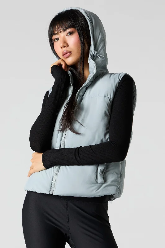 Water - resistant women's trench coats with adjustable cuffs for rainy daysHooded Puffer Vest Water - resistant women's trench coats with adjustable cuffs for rainy daysHooded Puffer Vest