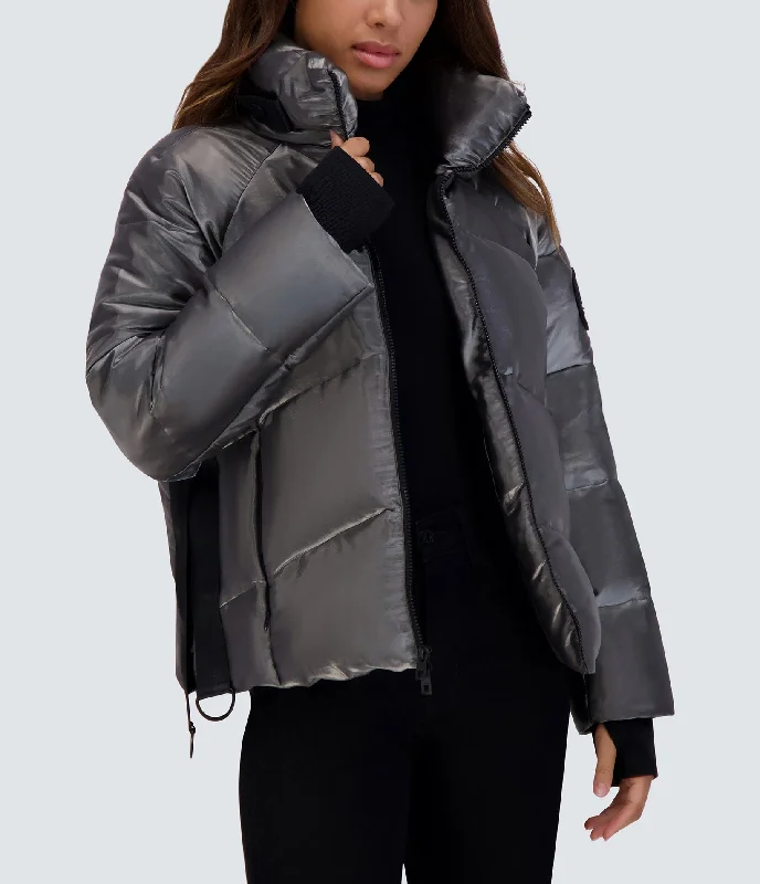 Water - resistant women's trench coats with adjustable cuffs for rainy daysFrancium Metal Jacket Water - resistant women's trench coats with adjustable cuffs for rainy daysFrancium Metal Jacket