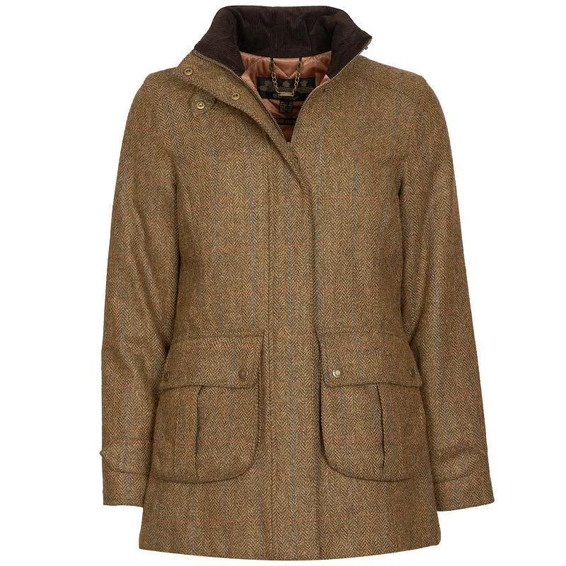 Water - resistant women's trench coats with adjustable cuffs for rainy daysBarbour Fairfield Ladies Wool Tweed Waterproof Jacket - Honey Mustard Water - resistant women's trench coats with adjustable cuffs for rainy daysBarbour Fairfield Ladies Wool Tweed Waterproof Jacket - Honey Mustard