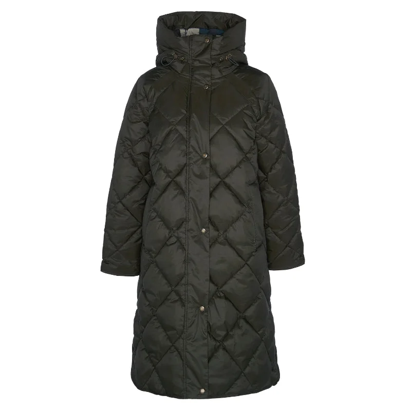 Long women's mac coats in a lightweight fabric for spring showersBarbour Sandyford Ladies Quilted Jacket - Sage/Ancient Long women's mac coats in a lightweight fabric for spring showersBarbour Sandyford Ladies Quilted Jacket - Sage/Ancient