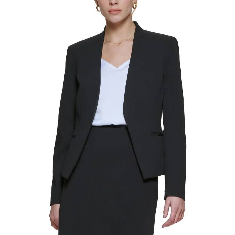 Plus Size Women's Ruffled Blazers in Pink for a Girly and Fashionable LookWomens Asymmetric Polyester Open-Front Blazer Plus Size Women's Ruffled Blazers in Pink for a Girly and Fashionable LookWomens Asymmetric Polyester Open-Front Blazer