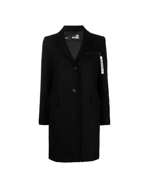 Checkered women's wool coats in a classic pattern for a timeless styleLove Moschino Classic Wool Coat Checkered women's wool coats in a classic pattern for a timeless styleLove Moschino Classic Wool Coat