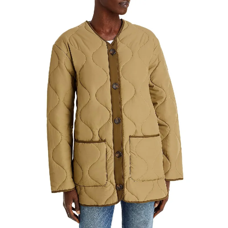 Water - resistant women's trench coats with adjustable cuffs for rainy daysWomens V-Neck Short Quilted Coat Water - resistant women's trench coats with adjustable cuffs for rainy daysWomens V-Neck Short Quilted Coat