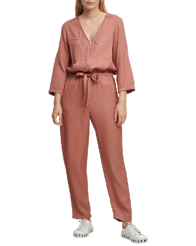 Plus size women's wool blend coats for a warm and stylish winterDkny V-Neck Zip Pocket Jumpsuit Plus size women's wool blend coats for a warm and stylish winterDkny V-Neck Zip Pocket Jumpsuit