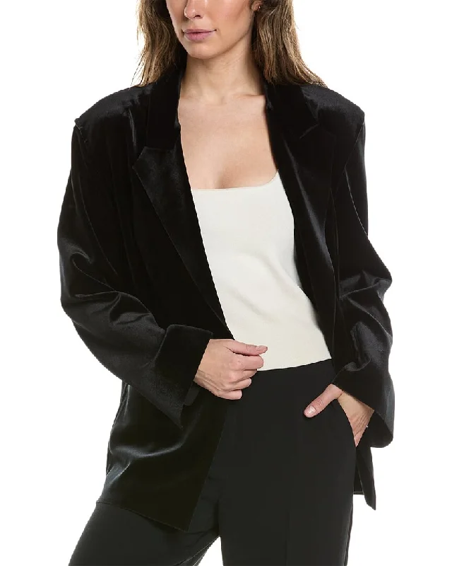 Petite women's wool blend coats with a tailored fit for a flattering silhouetteNorma Kamali Single-Breasted Straight Fit Jacket Petite women's wool blend coats with a tailored fit for a flattering silhouetteNorma Kamali Single-Breasted Straight Fit Jacket