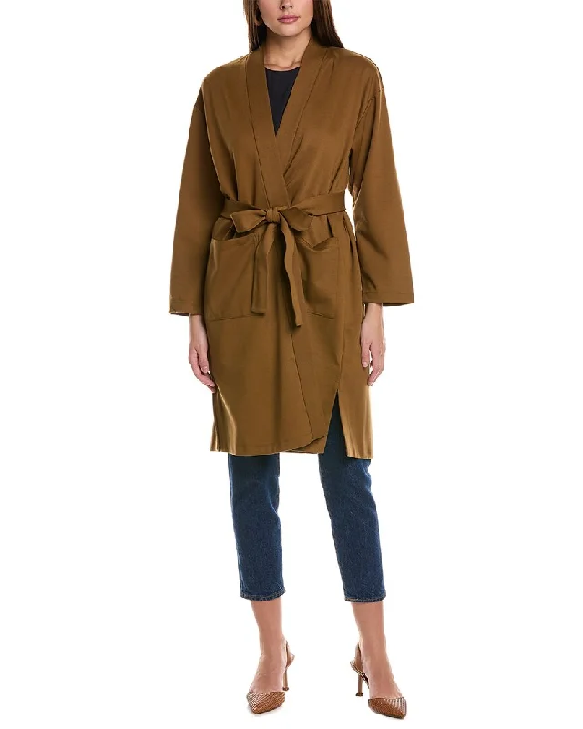Long women's mac coats in a lightweight fabric for spring showersEileen Fisher Duster Jacket Long women's mac coats in a lightweight fabric for spring showersEileen Fisher Duster Jacket