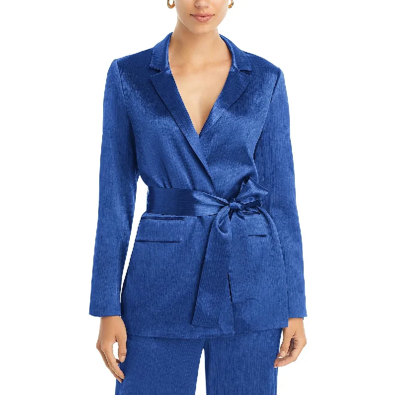 Plus Size Women's Ruffled Blazers in Pink for a Girly and Fashionable LookCassidy Womens Satin Suit Separate Open-Front Blazer Plus Size Women's Ruffled Blazers in Pink for a Girly and Fashionable LookCassidy Womens Satin Suit Separate Open-Front Blazer